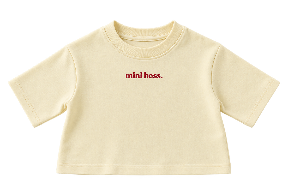 T-shirt "ask my assistant" mini boss., front view