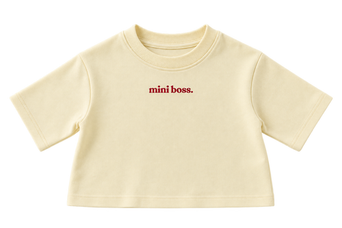 T-shirt "ask my assistant" mini boss., front view
